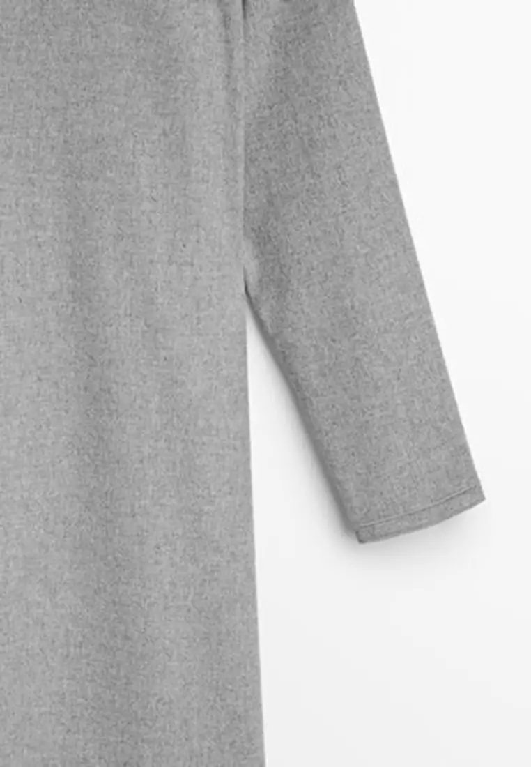 Wool Blend Midi Dress