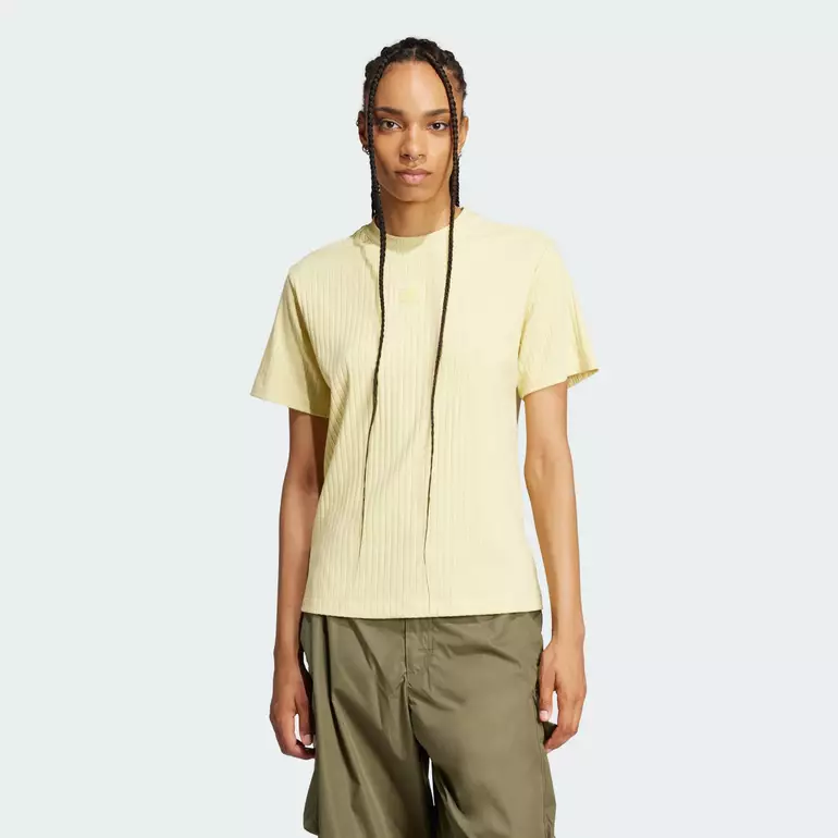Lifestyle Essentials Wide Rib Tee Women Yellow JD0488
