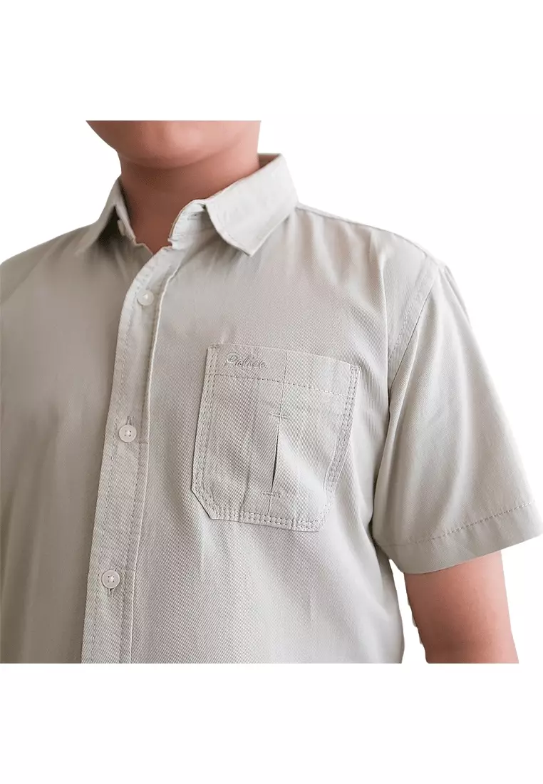 POLICE Kemeja Polos Cotton Anak Laki Laki