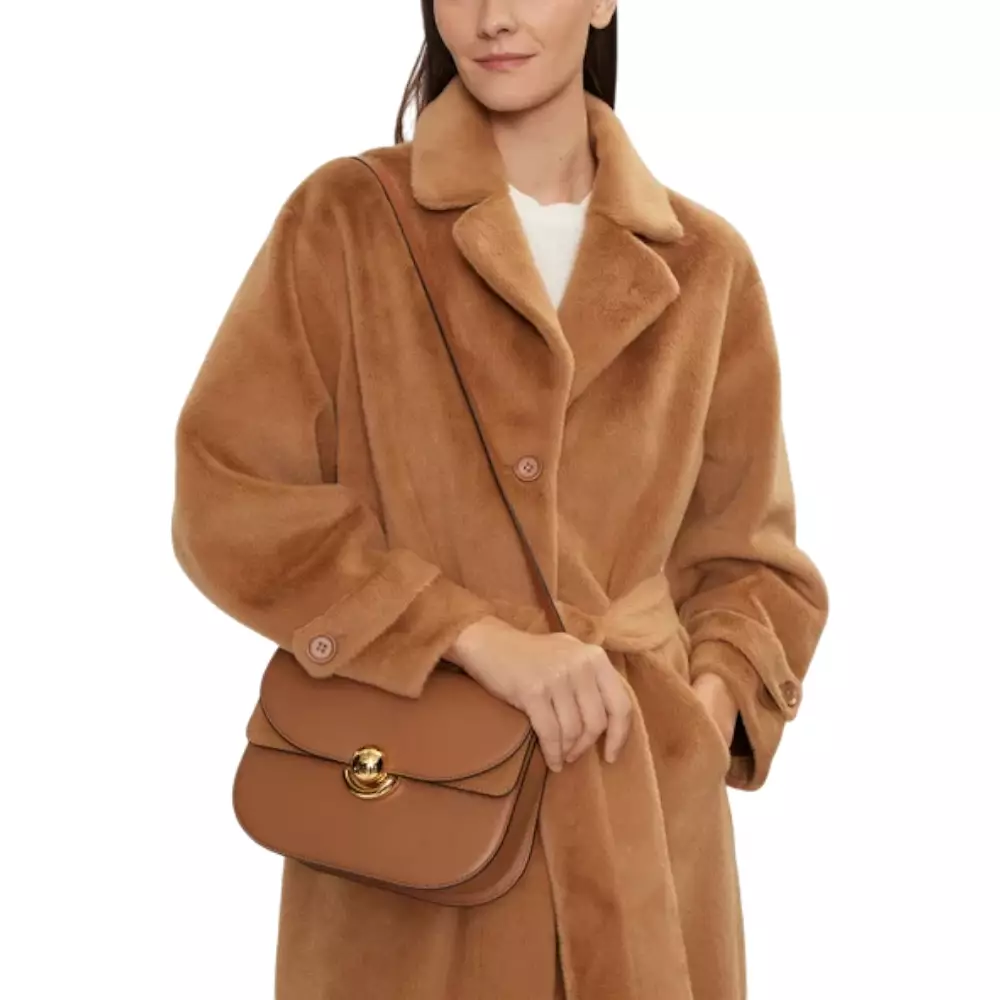 Sfera Crossbody S Suede Leather Brandy