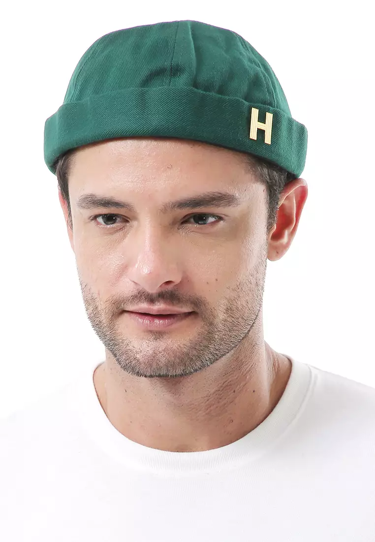 Kai Topi Peci Miki Hat Polos Pria Wanita Uniqe Design Material Cotton ORIGINAL - Green Bottle