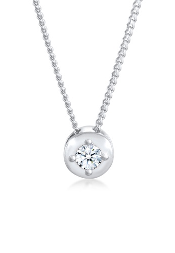 Elli Jewelry white Necklace Solitaire Elegant Diamond 75185AC2E7E2AAGS_1