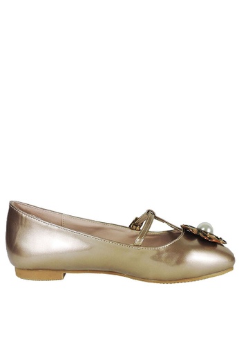 Jacque gold Guccie Rose Gold Flats JA262SH14KDHMY_1
