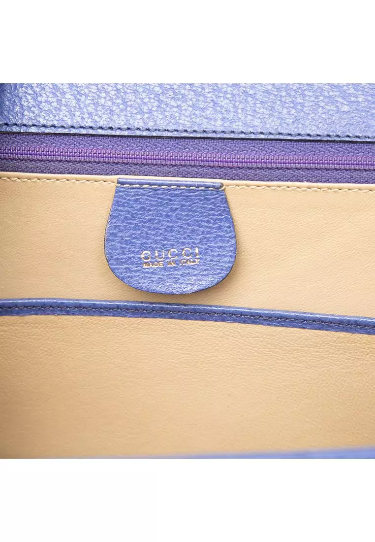 Pre-Loved Gucci Grained Calfskin Bamboo Night