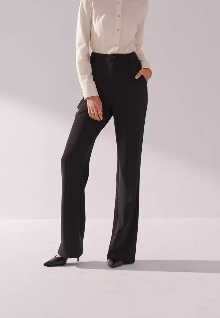 Black Bell-bottom Trousers
