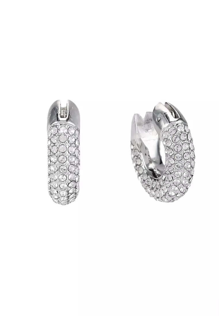 KRYS　LOVE Dextera bracelet, Pavé, Mixed links, White, Rhodium plated | Swarovski