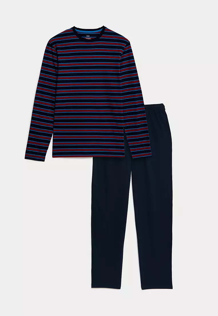 Pure Cotton Striped Pyjama Set