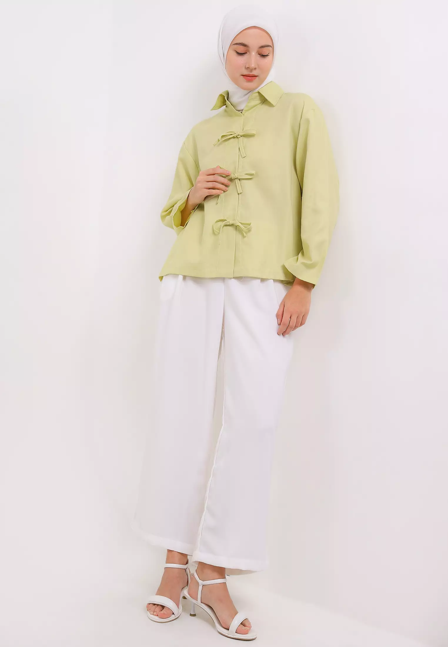 MFMW Sharline Atasan Blouse Lime