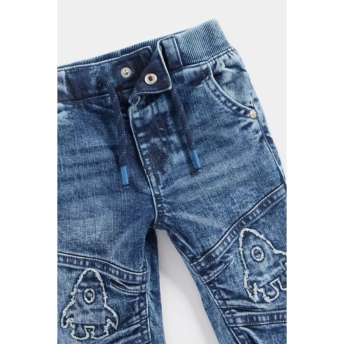Mothercare Rocket Denim Jogger Jeans - Celana Panjang Bayi Laki-laki (Biru)