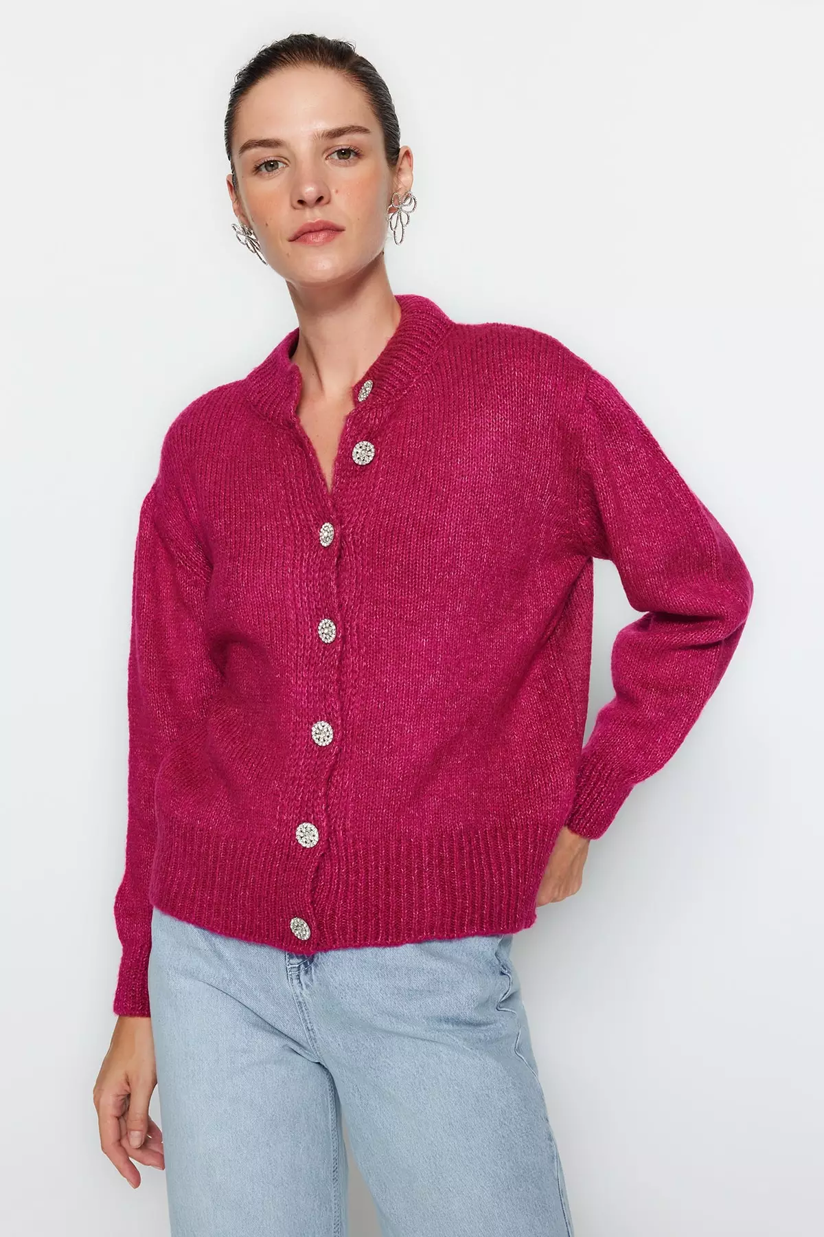 Buy Trendyol Basic Cardigan in Pink 2024 Online