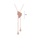 Glamorousky pink Simple and Fashion Plated Rose Gold Butterfly Cubic Zirconia Tassel Pendant with Long Necklace 8DC4DACA94CF70GS_2