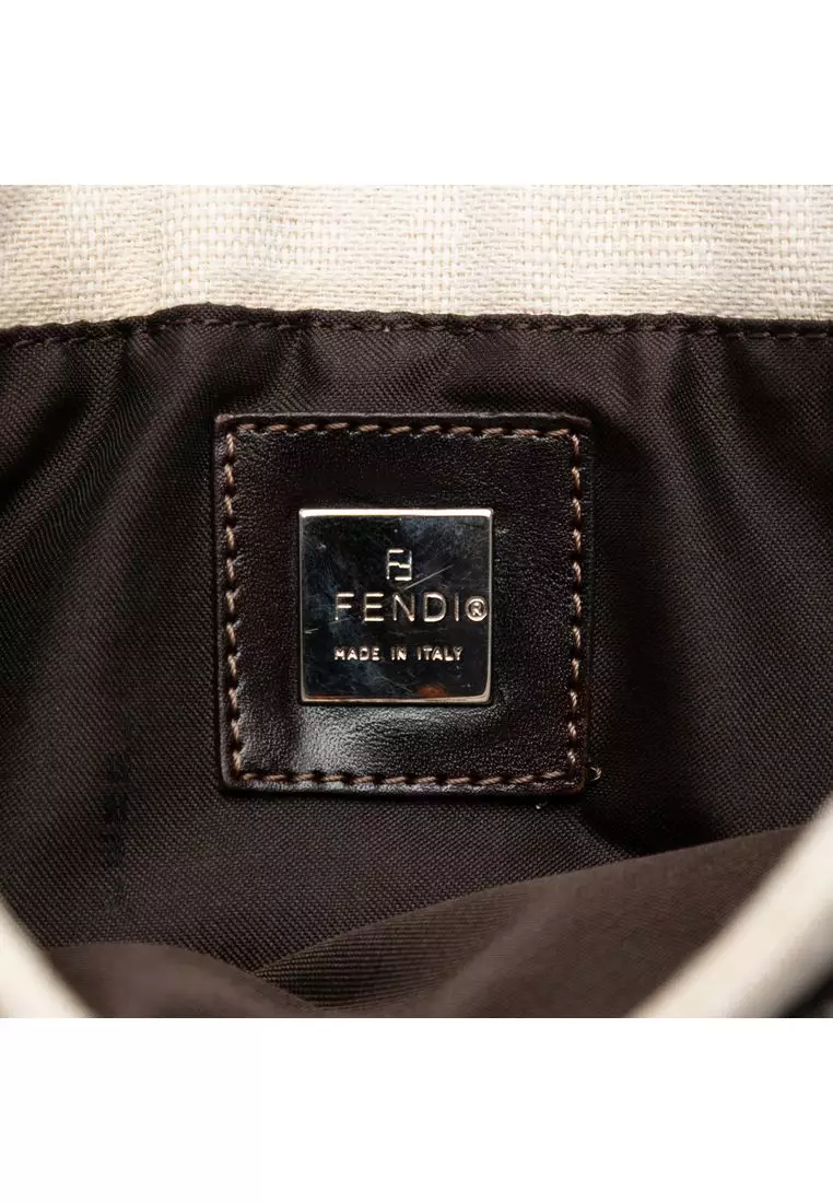 Pre-Loved Fendi Zucca Canvas Shoulder Bag