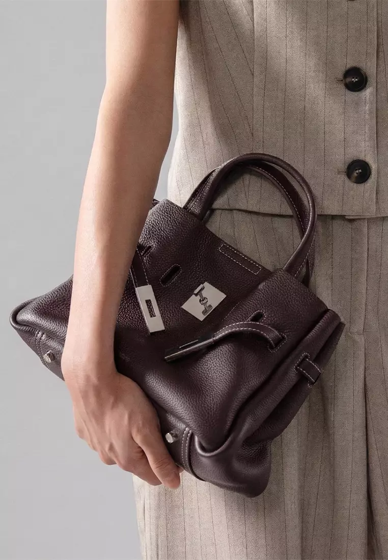 SAOIRSE Belt Soft Structural Shoulder Tote Mini - Cacao