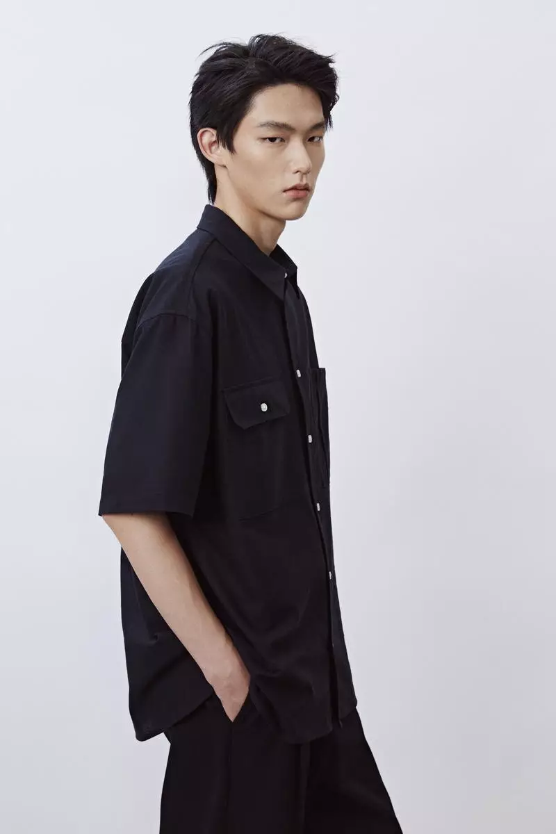 Loose Fit Short-sleeved Oxford shirt