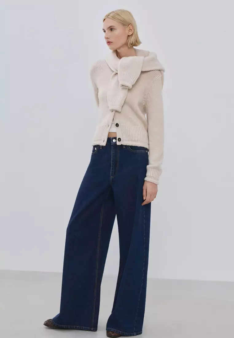 Wide Leg Mid-Rise Jeans