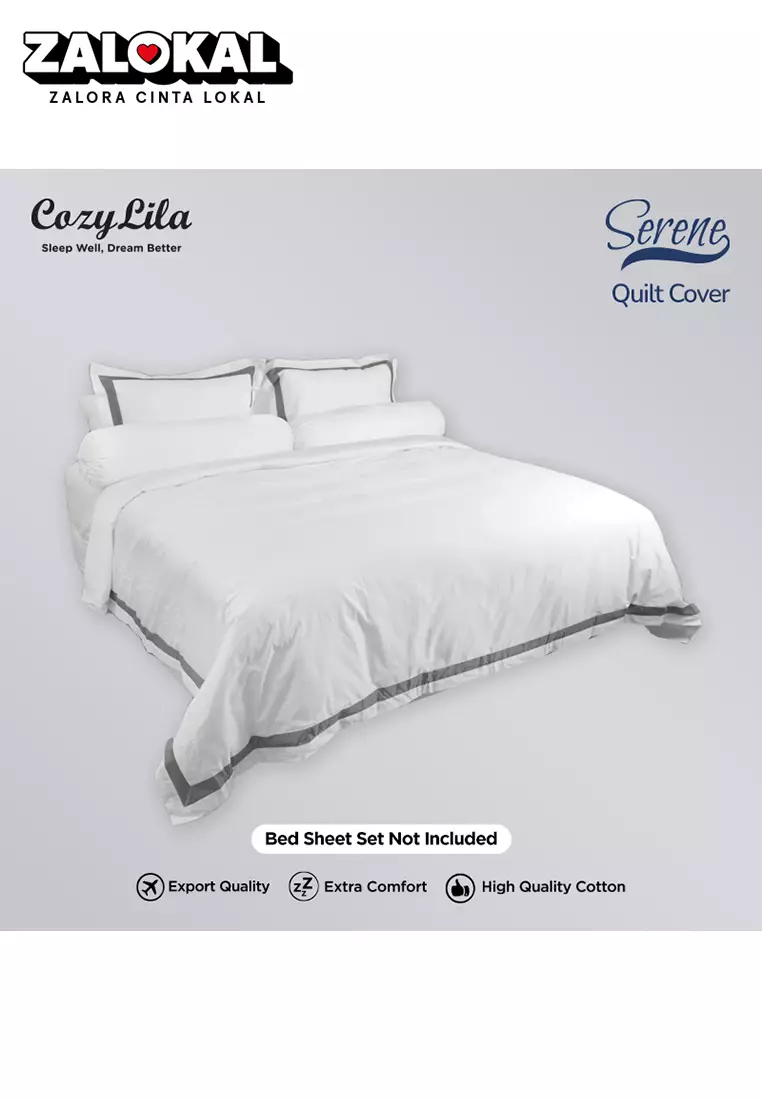 Cozylila-Quilt Cover Serene Grey 240x210