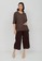Julia Owers brown Celana Kulot Panjang Wanita AYUMI - Coklat CF749AA2CD72E1GS_4