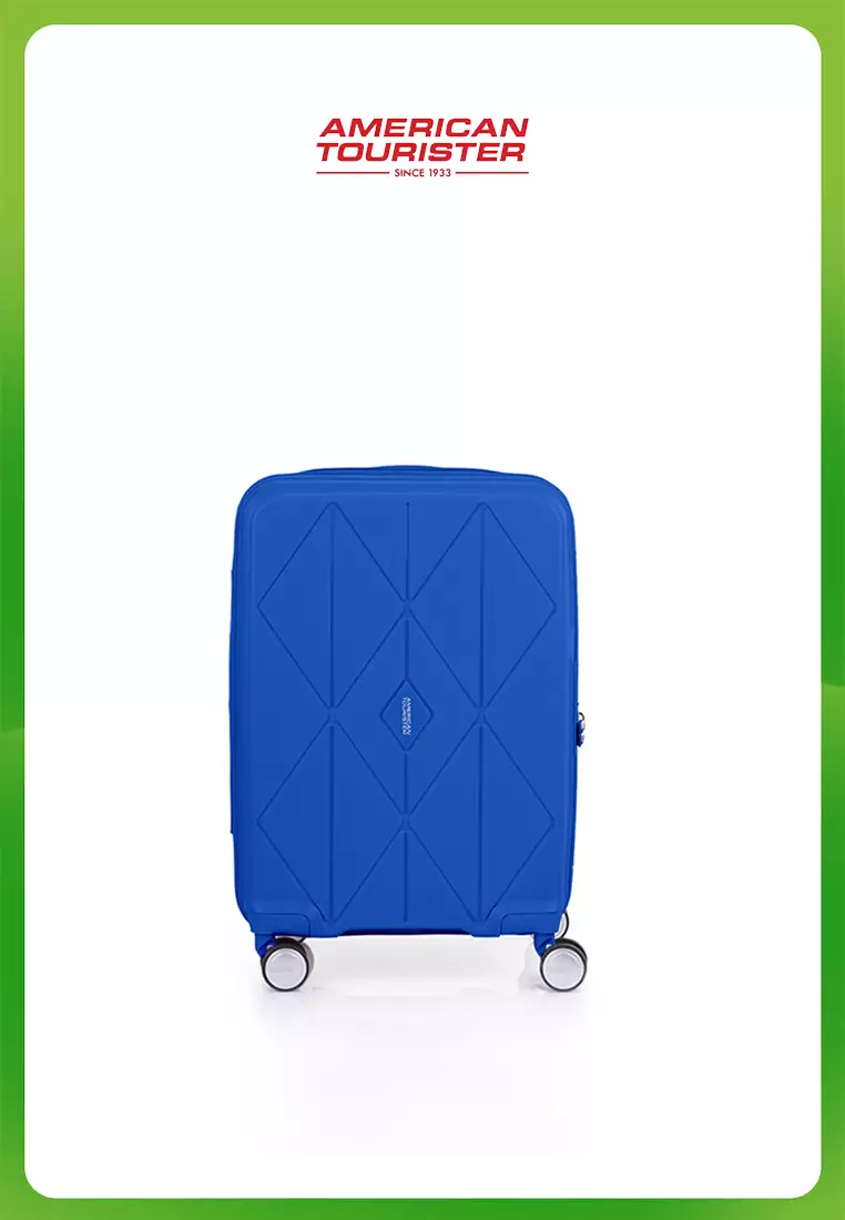 American Tourister Koper Hardcase Argyle Cabin 20 Inch - Cobalt Blue