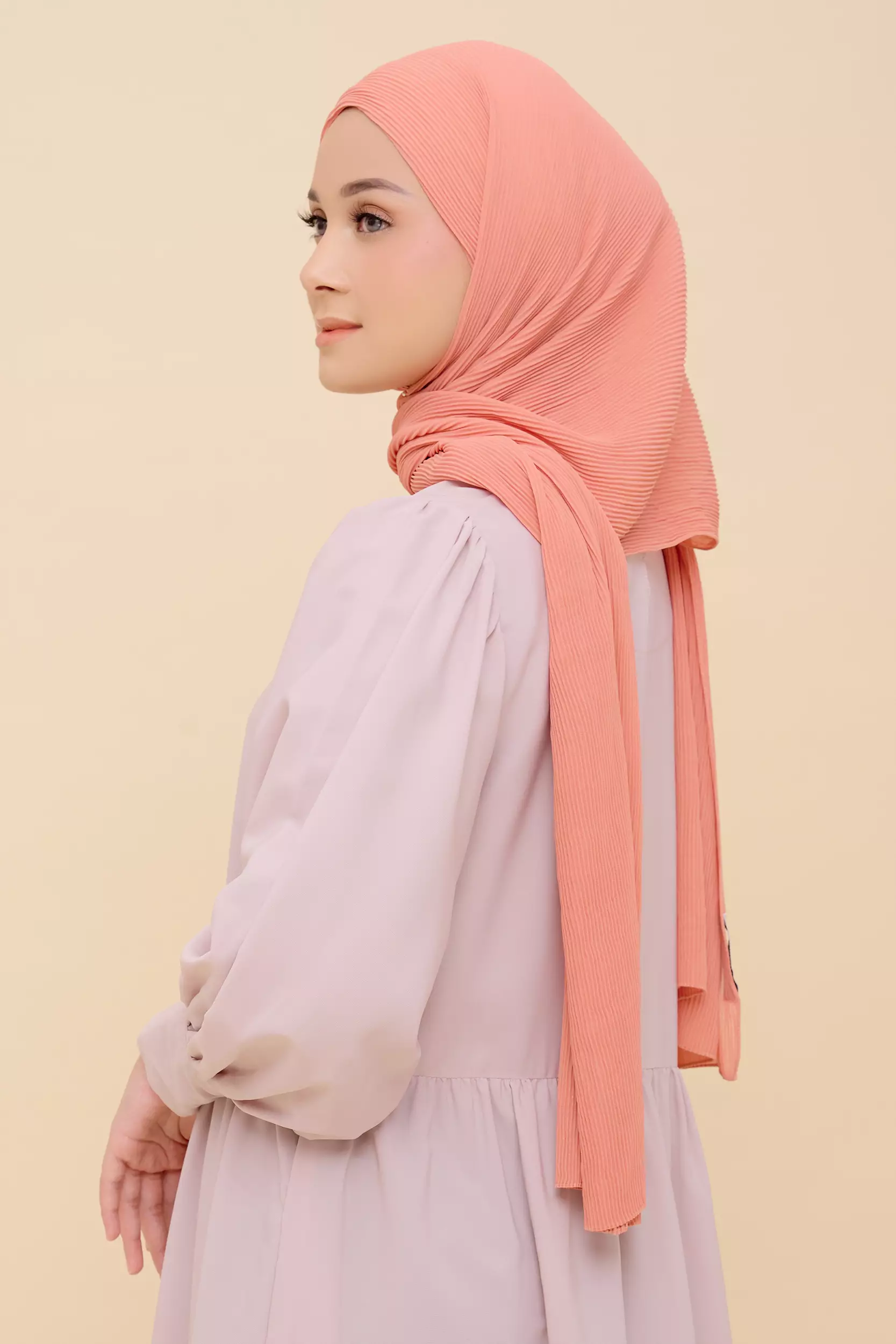 ZM Zaskia Mecca - Kyomi Autumn Peach Pashmina