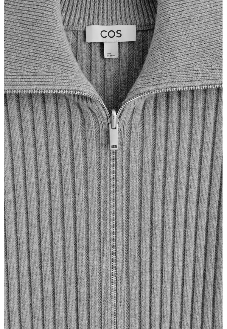RIBBED MERINO WOOL JACKET