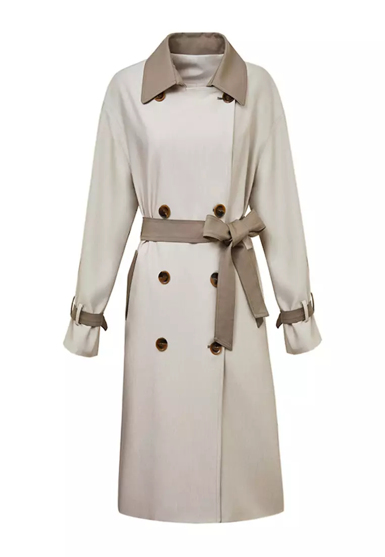 Sunnydaysweety Versatile classic mid length trench coat CA101709 2023 ...