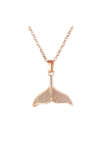Air Jewellery gold Luxurious Mermaid Tail Necklace In Rose Gold 20980AC88E01F1GS_1