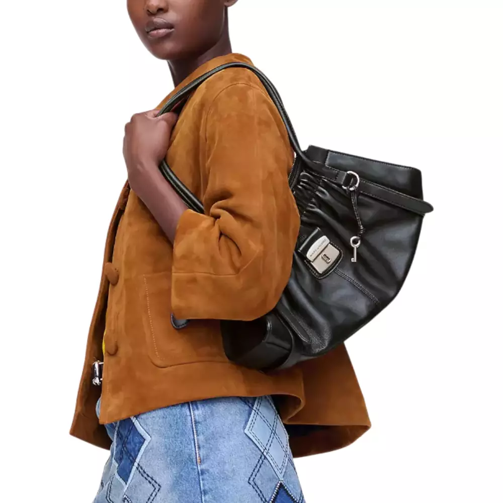 The Cristina Satchel Shoulder Bag Black