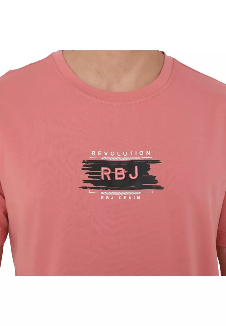 RBJ T-Shirt Cotton Spandex Bordir Pria 237086