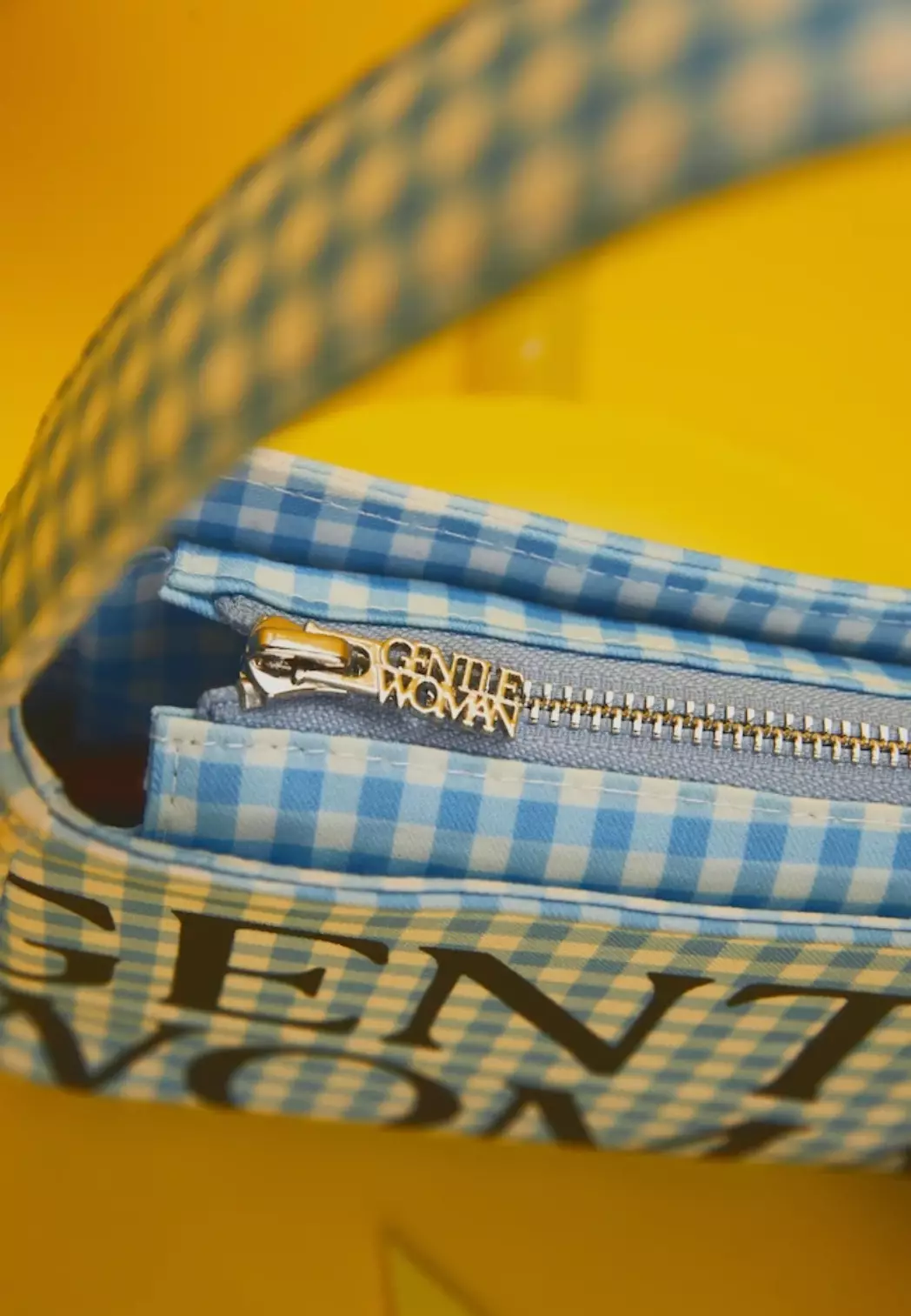 Blue and White Tartan Shoulder Bag