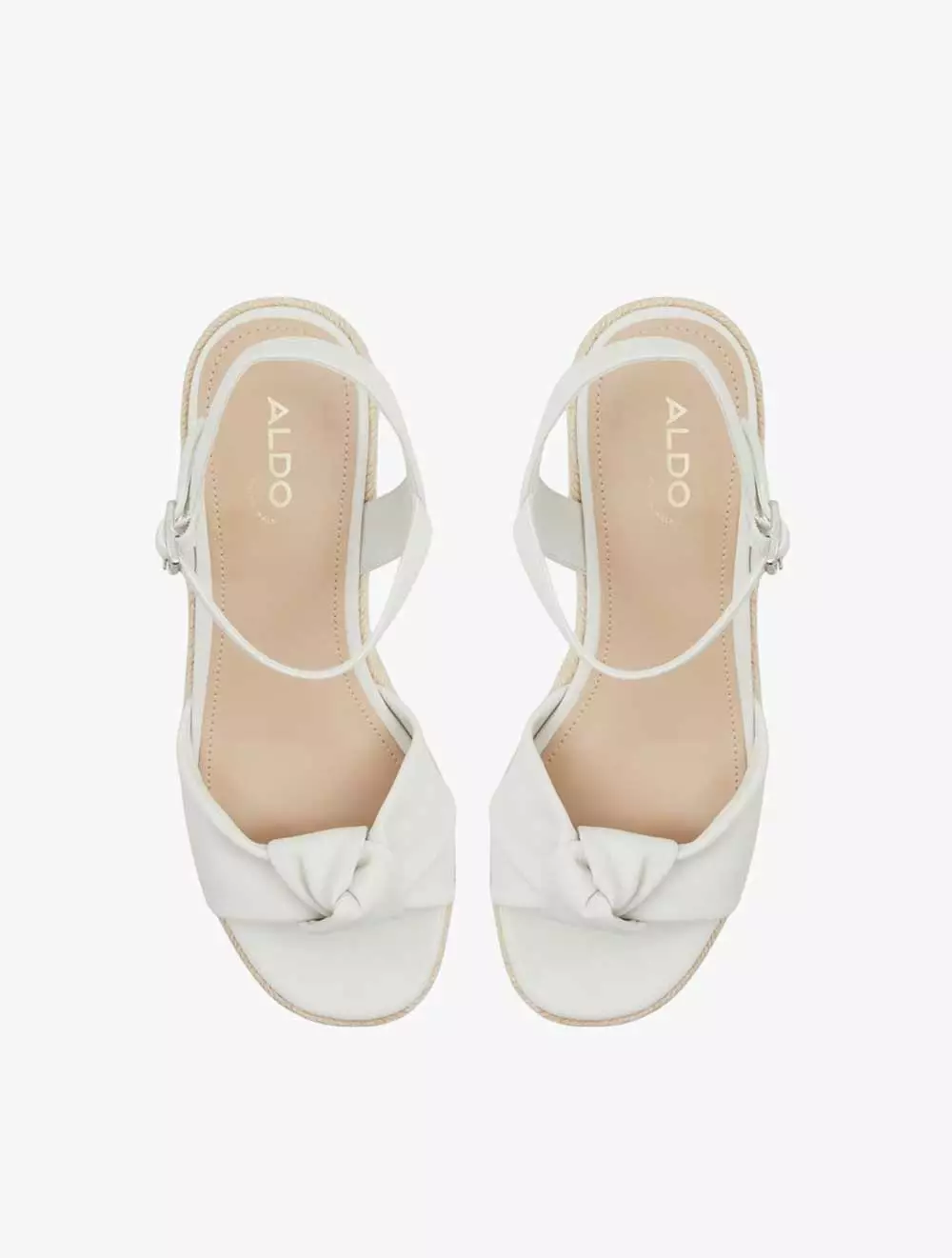 ALDO ANNAMARIE WEDGE SANDALS - WHITE