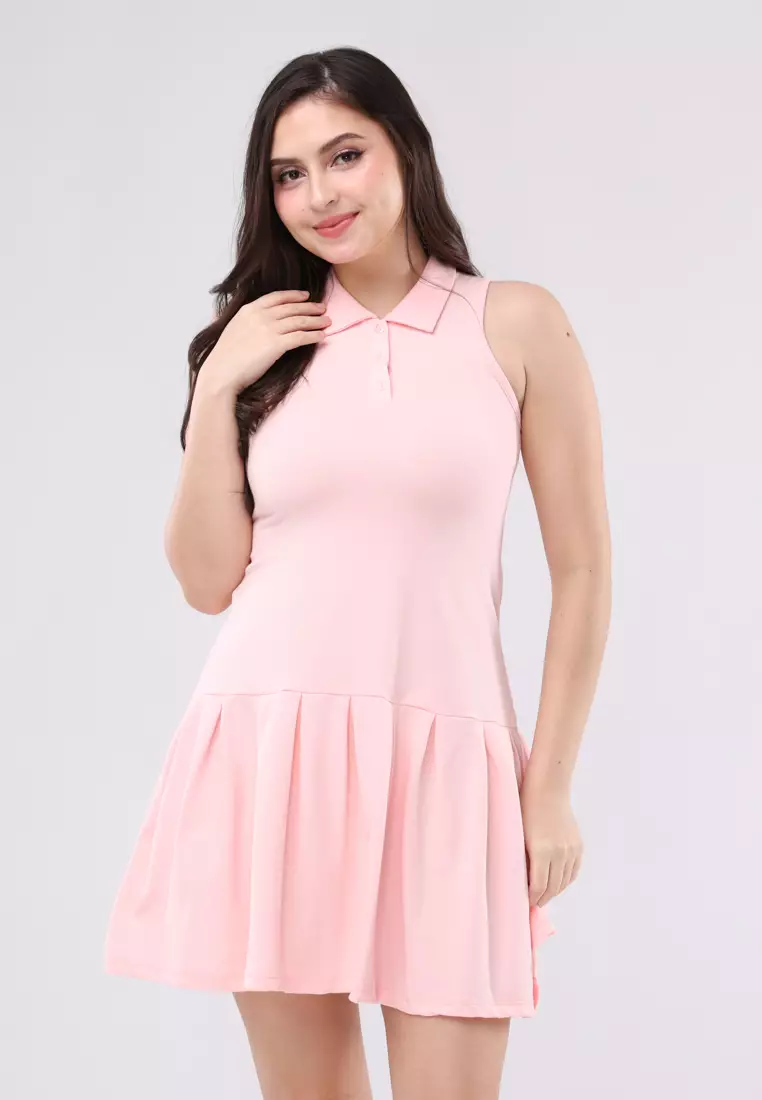 Plain Pique Sleeveless Dress