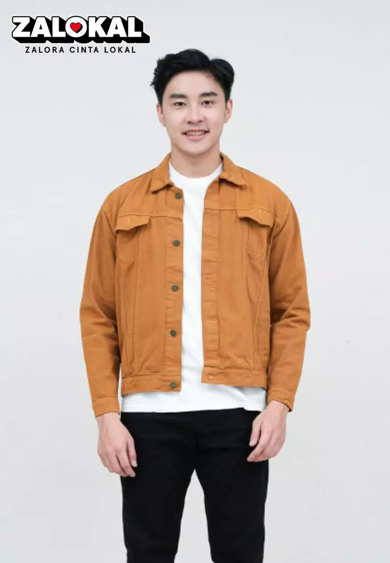 Jaket jeans mustard best sale