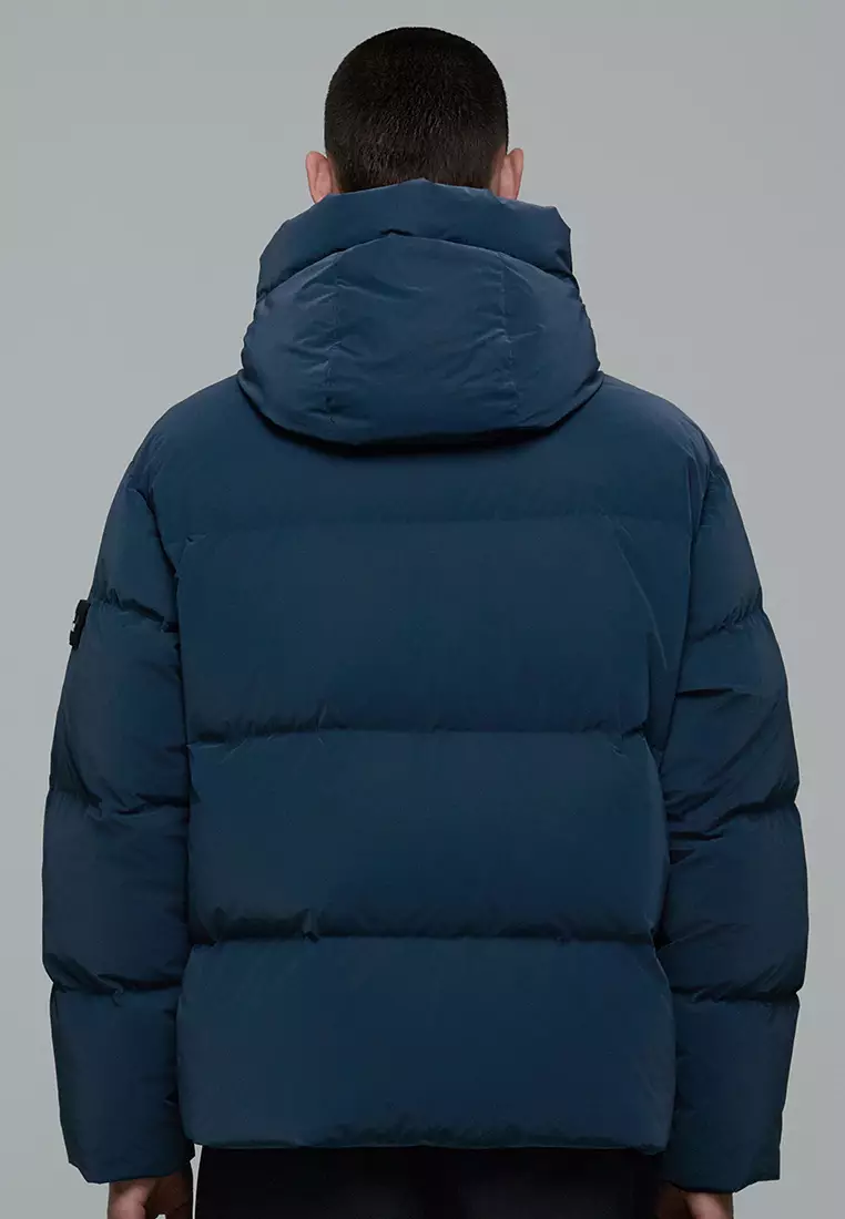 Unisex Glossy Hooded Down Jacket