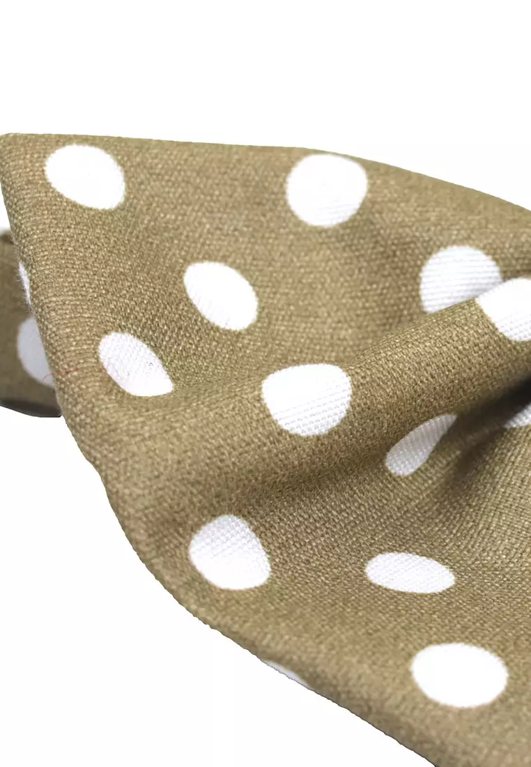 Dasi Kupu Bowtie Tan Polka A24