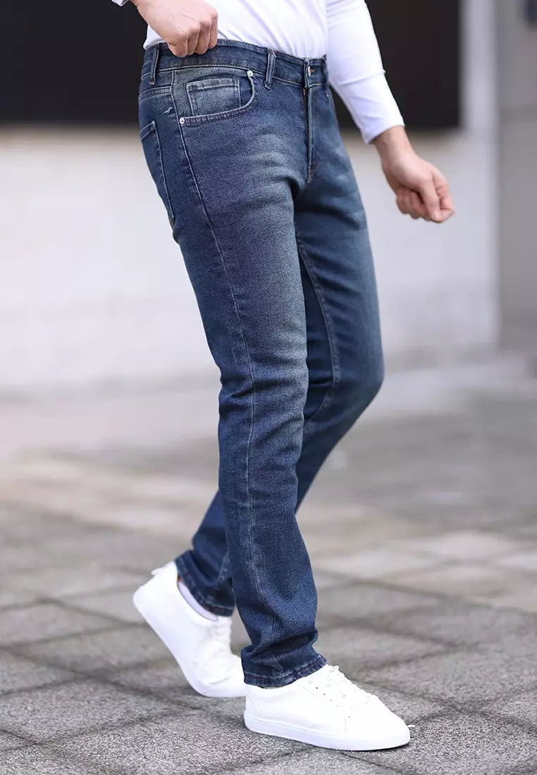 Dark Navy Regular Flexible Fabric Jeans TMNSS25JE00001