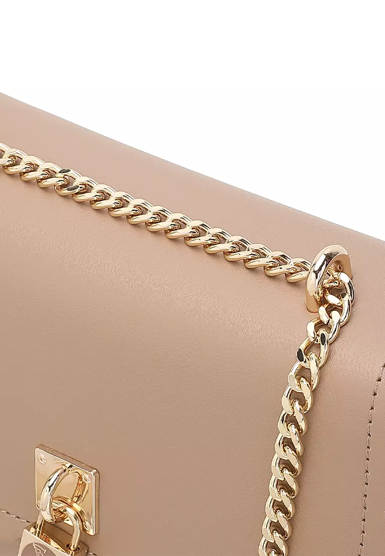 Women's Chain Shoulder Bag / Sling Bag / Crossbody Bag (Tas Bahu Wanita / Tas Selempang Wanita) - Cokelat