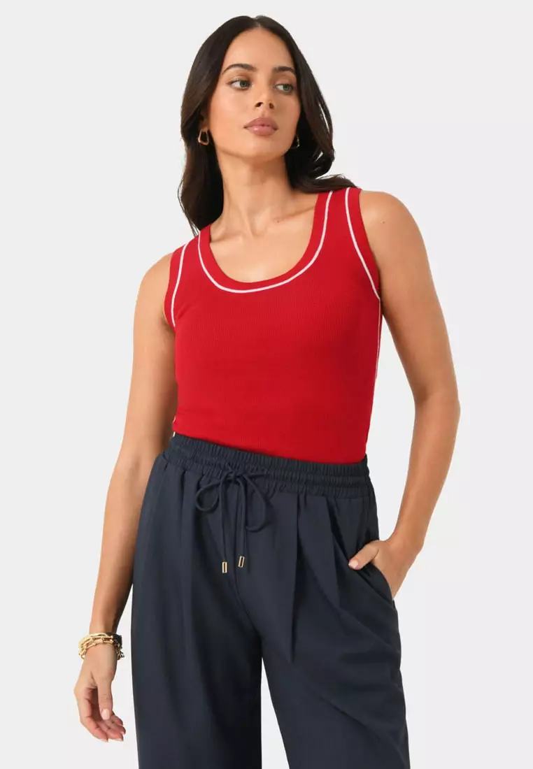 Gloria Contrast Knit Top