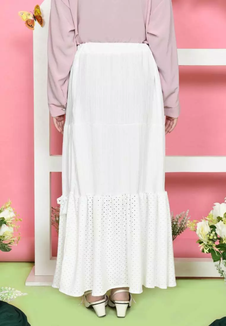 Pita Ruffle Skirt - White M18801 R79S5