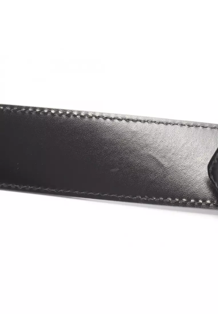 Pre-Loved Louis Vuitton ceinture LV Initial Damier Graphite belt PVC black