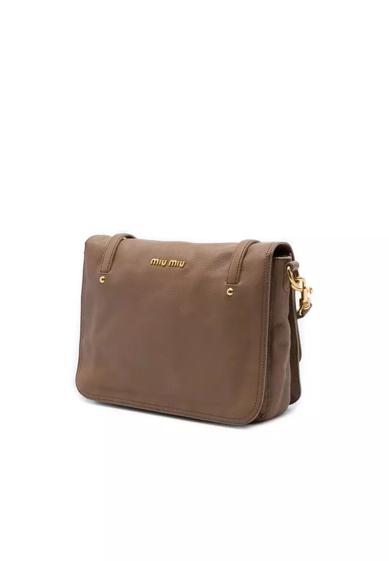 Pre-Loved Miu Miu Cervo Deerskin East West Pattina Crossbody