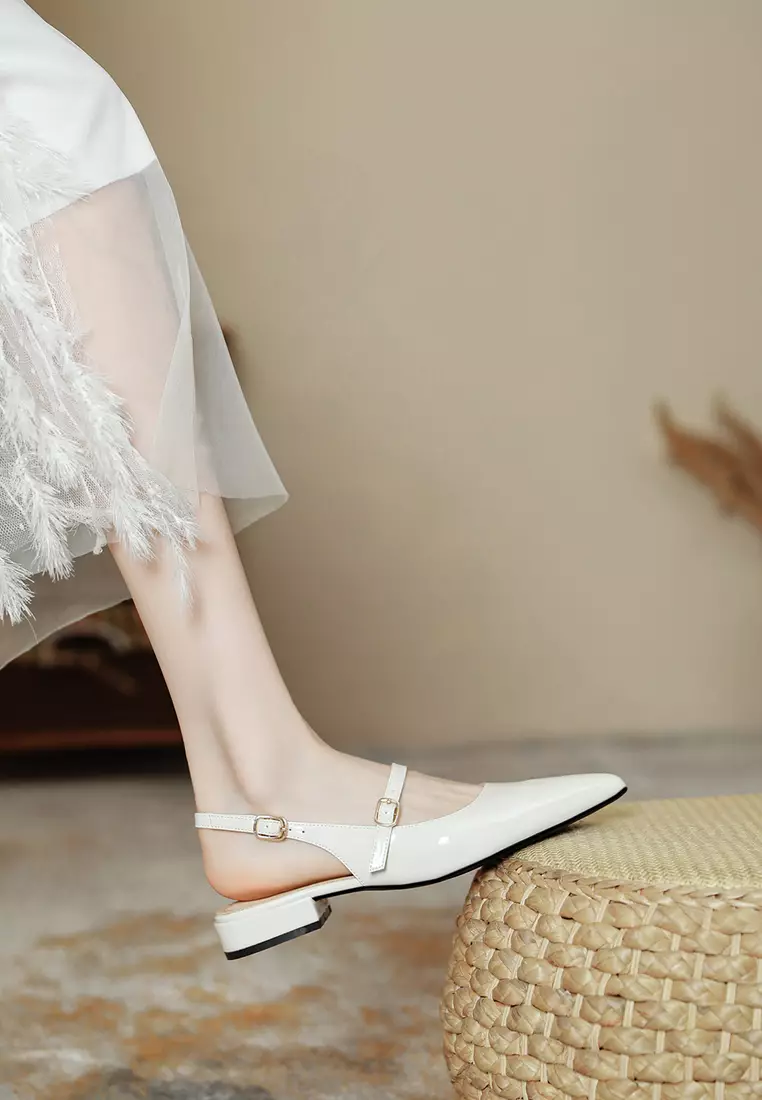 2.5CM Patent Leather Slingback Heel TE578-2