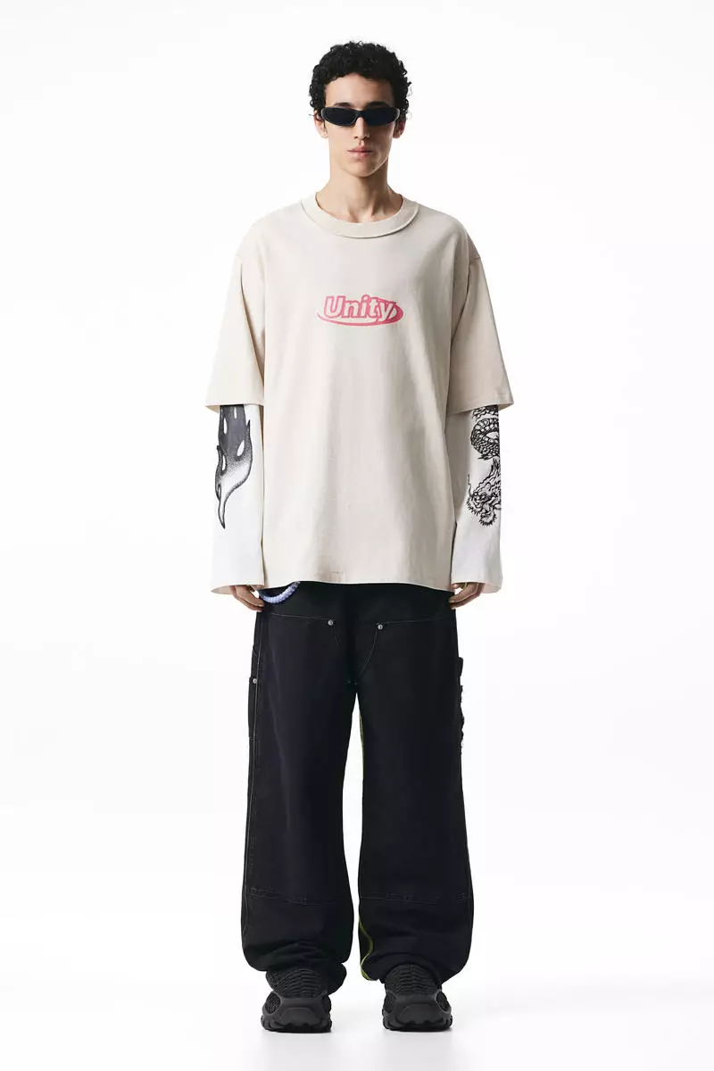 Tシャツ・カットソー Double-Layered T-Shirt Buy H&M Double-layered T-shirt 2025 Online | ZALORA