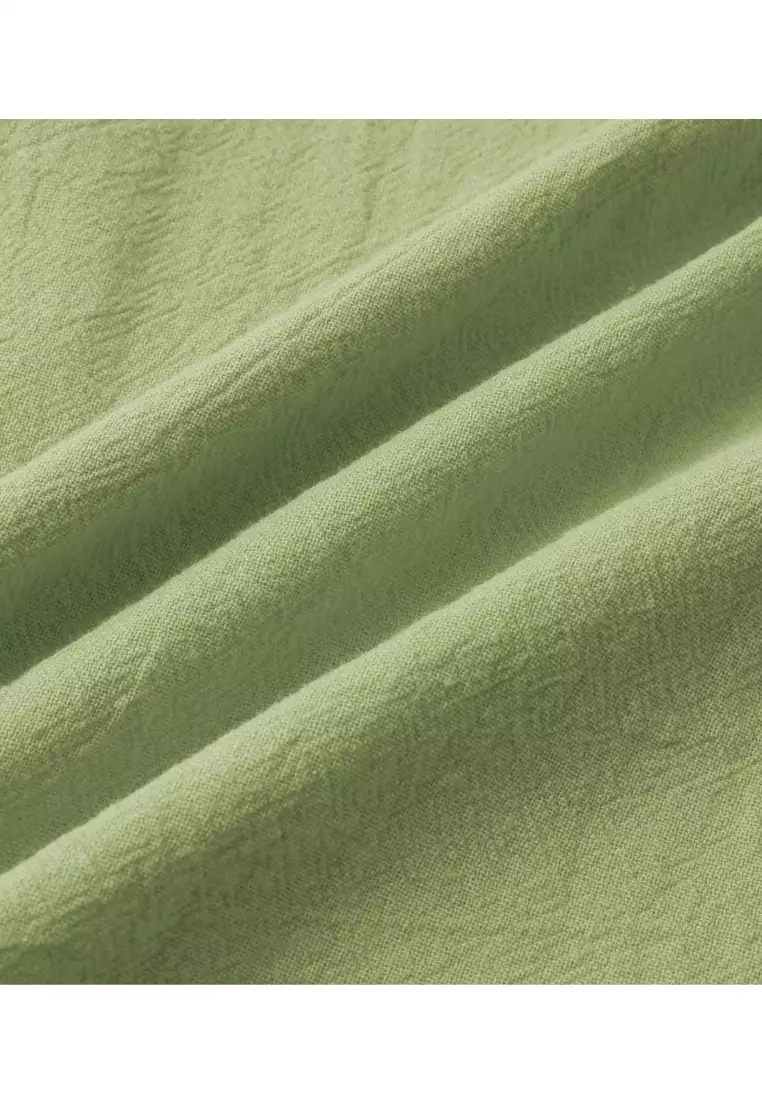 Loose Square-neck Linen Shirt YL-SKD01