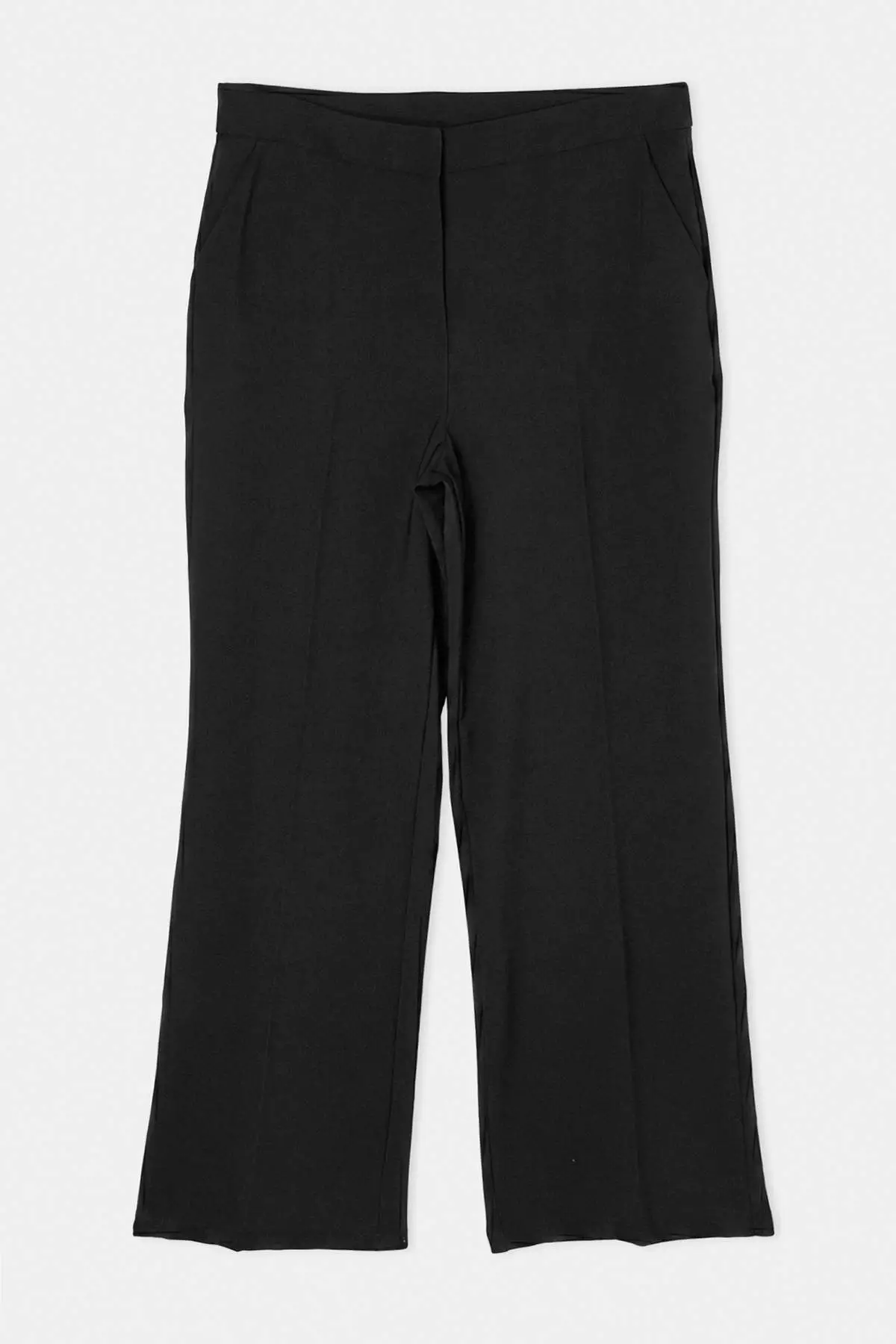 Black Exclusive Special Collection Plum Soft Button Wide Leg Pants Tbbss26Ar00057