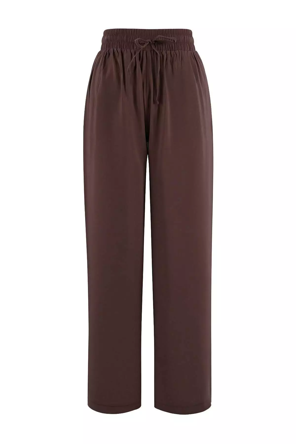 Brown Modal Look Blouse Pants Woven Bottom - Top Set Twoss26Au00086