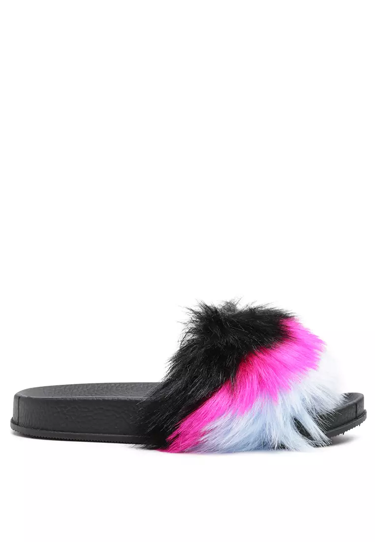 Furry slip ons on sale