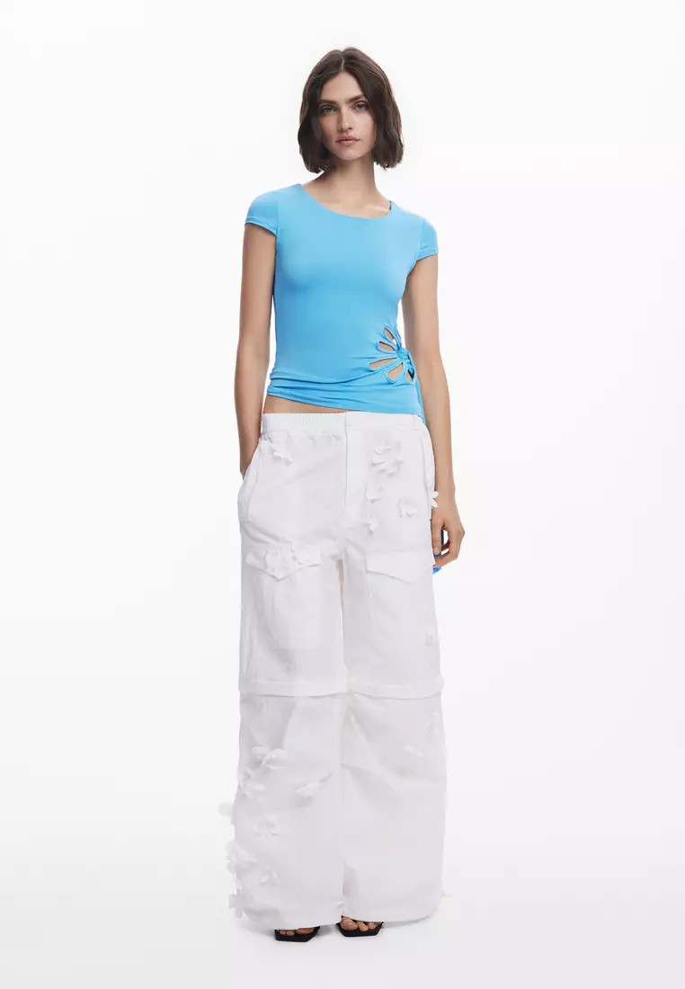 Tyler McGillivary perforated flower T-shirt