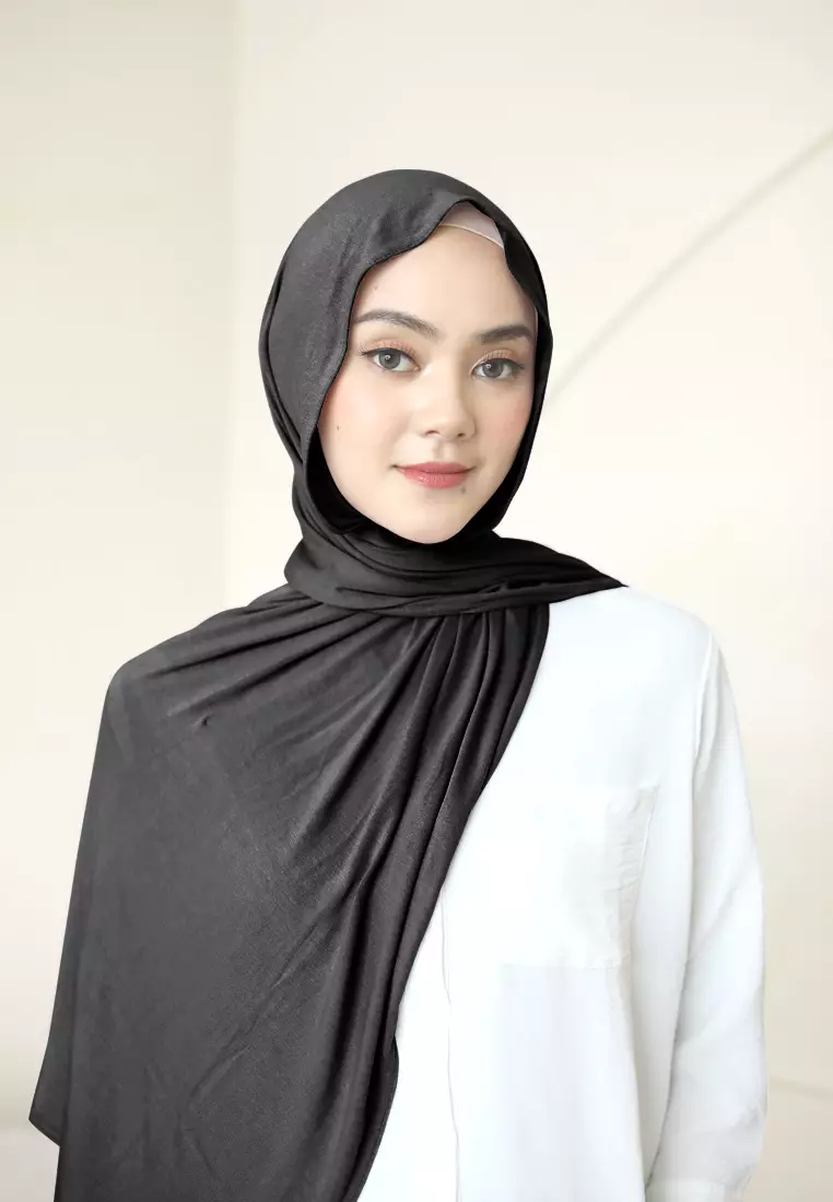 Pashmina Meleyot Basic Tencel Premium - Espresso Black