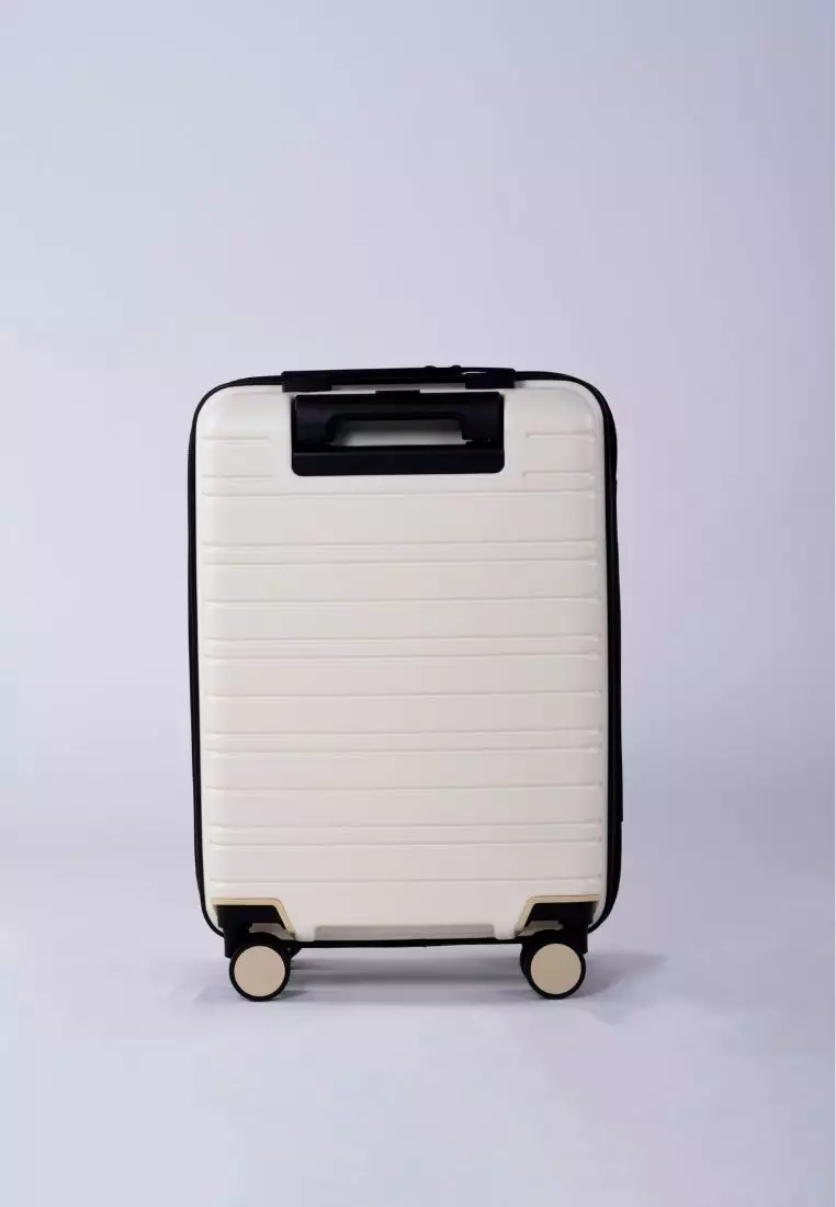 Sigma 20" Small Hard Case With Laptop Compartment Luggage Milky