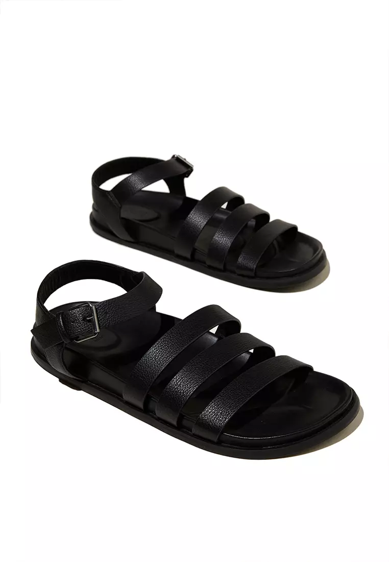 Triple strap sandals clearance
